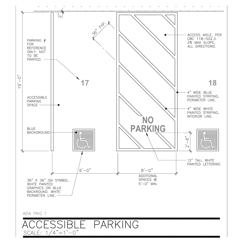 new parking lot striping