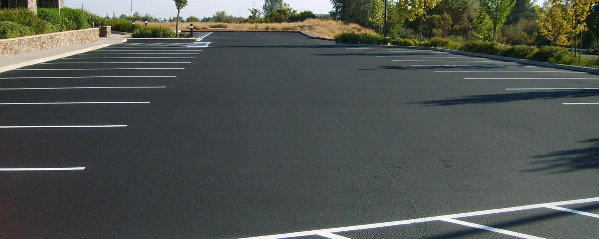 new parking lot striping